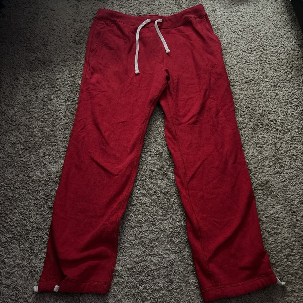 Red Sweatpants and Joggers with Relaxed Fit and Drawstring